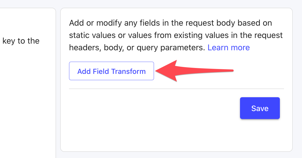 Add field transform