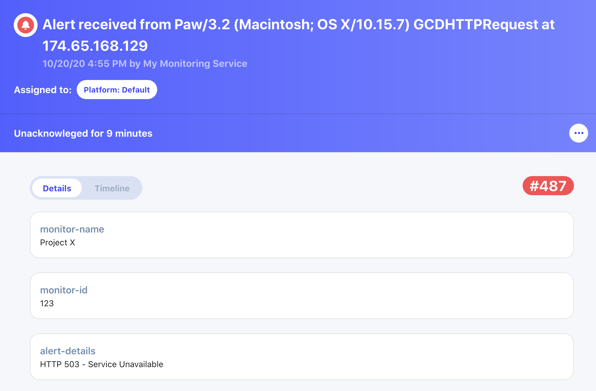 Custom shape untransformed incident details