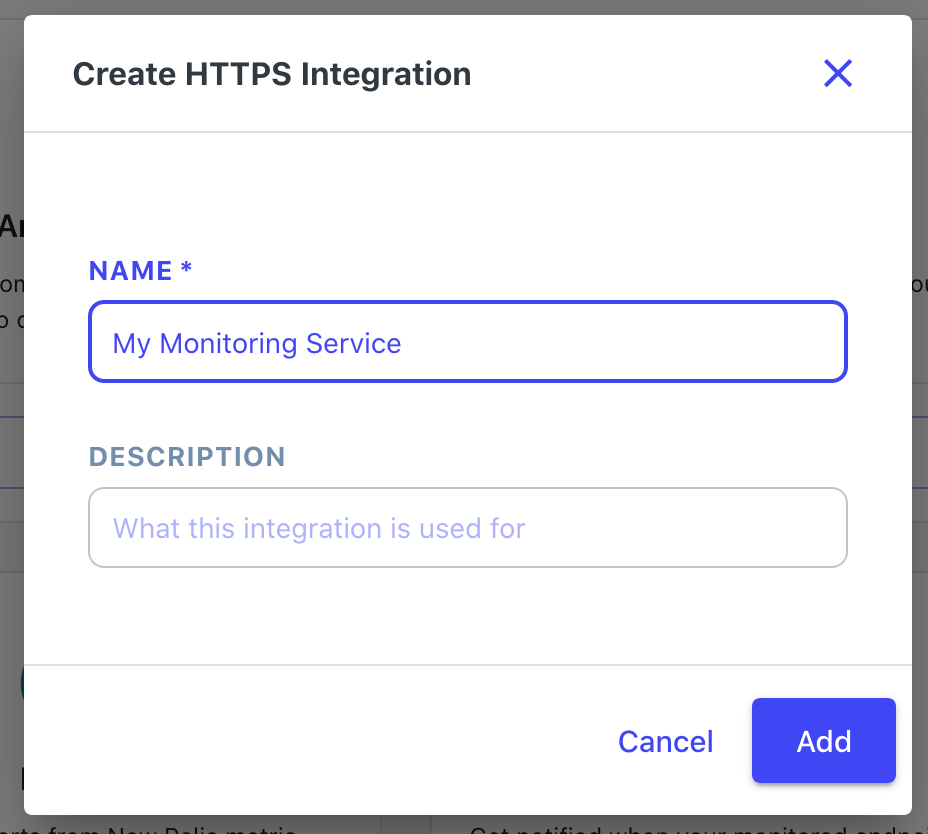 New integration for My Monitoring Service